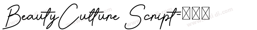 BeautyCulture Script字体转换 BeautyCulture Script字体转换
